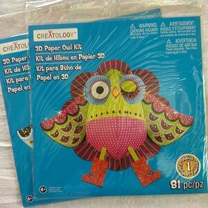 Creatology Bundle of DIY Owl Kits Paper Craft